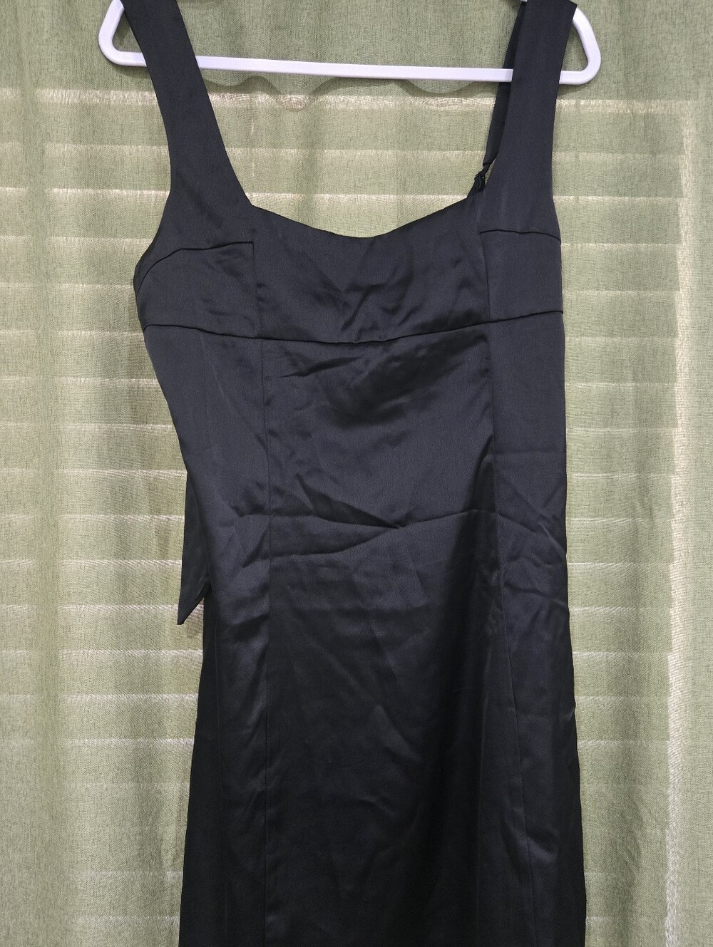 Altar'd State Black Square-Neck Midi Dress